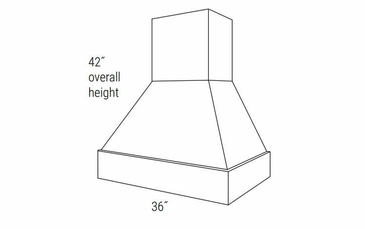 Dover Driftwood T3642: T Hood: RTA Kitchen Cabinets