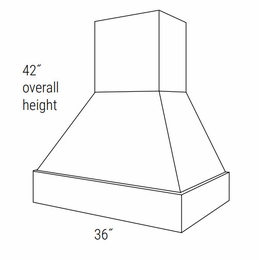 Dover Driftwood T3642: T Hood: RTA Kitchen Cabinets