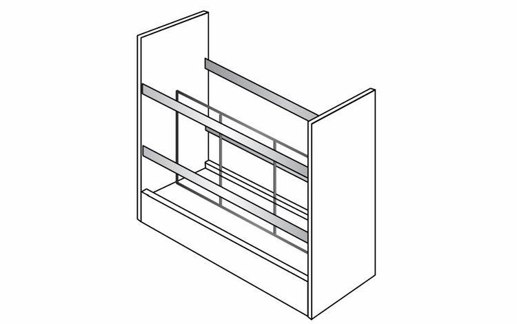 Dover Driftwood TRAYDIVPO: Base Tray Divider Pull Out: RTA Kitchen Cabinets