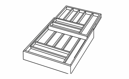 Dover Driftwood TTCD18: Two Tier Cutlery Drawer: RTA Kitchen Cabinets