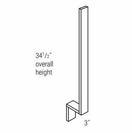 Dover Driftwood VBF3: Vanity Base Filler: RTA Kitchen Cabinets
