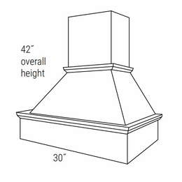 Dover Driftwood VCHIM3042: VCHIM Hood: RTA Kitchen Cabinets