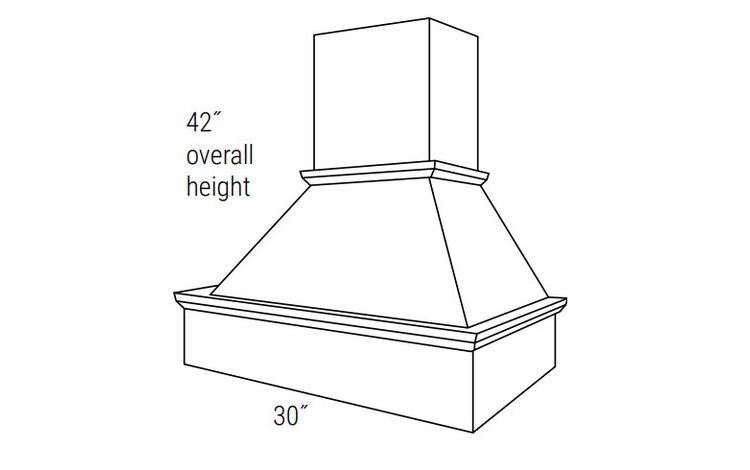 Dover Driftwood VCHIM3042: VCHIM Hood: RTA Kitchen Cabinets