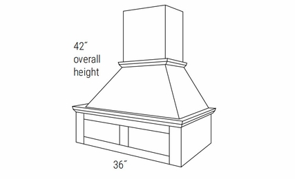 Dover Driftwood VRS3642: VRS Hood: RTA Kitchen Cabinets