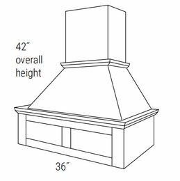 Dover Driftwood VRS3642: VRS Hood: RTA Kitchen Cabinets