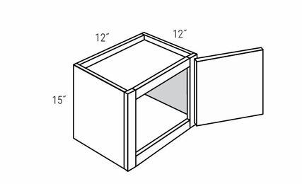 Dover Driftwood W1215: 1 Door Stackable Wall Cabinet: RTA Kitchen Cabinets