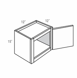 Dover Driftwood W1215: 1 Door Stackable Wall Cabinet: RTA Kitchen Cabinets