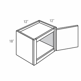 Dover Driftwood W1218: 1 Door Stackable Wall Cabinet: RTA Kitchen Cabinets