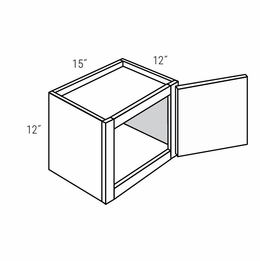 Dover Driftwood W1512: 1 Door Stackable Wall Cabinet: RTA Kitchen Cabinets