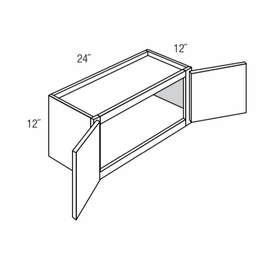Dover Driftwood W2412B: Wall Bridge Cabinet: RTA Kitchen Cabinets