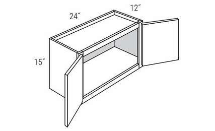 Dover Driftwood W2415B: Wall Bridge Cabinet: RTA Kitchen Cabinets