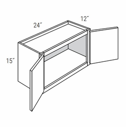 Dover Driftwood W2415B: Wall Bridge Cabinet: RTA Kitchen Cabinets