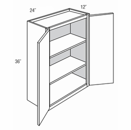 Dover Driftwood W2436B: Double Door Wall Cabinet: RTA Kitchen Cabinets