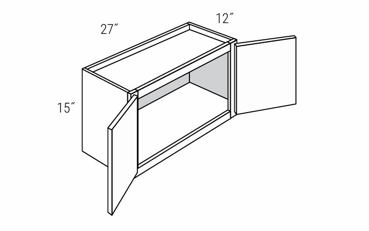 Dover Driftwood W2715B: Wall Bridge Cabinet: RTA Kitchen Cabinets