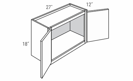Dover Driftwood W2718B: Wall Bridge Cabinet: RTA Kitchen Cabinets