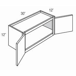 Dover Driftwood W3012B: Wall Bridge Cabinet: RTA Kitchen Cabinets