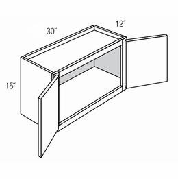 Dover Driftwood W3015B: Wall Bridge Cabinet: RTA Kitchen Cabinets