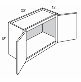 Dover Driftwood W3018B: Wall Bridge Cabinet: RTA Kitchen Cabinets