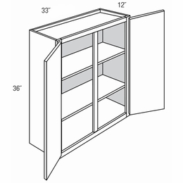 Dover Driftwood W3336: Double Door Wall Cabinet: RTA Kitchen Cabinets