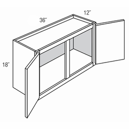 Dover Driftwood W3618: Wall Bridge Cabinet: RTA Kitchen Cabinets