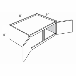 Dover Driftwood W361824: Wall Refrigerator Cabinet: RTA Kitchen Cabinets