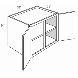 Dover Driftwood W362424: Wall Refrigerator Cabinet: RTA Kitchen Cabinets