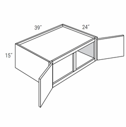 Dover Driftwood W391524: Wall Refrigerator Cabinet: RTA Kitchen Cabinets