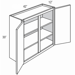 Dover Driftwood W4230: Double Door Wall Cabinet: RTA Kitchen Cabinets