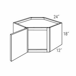 Dover Driftwood WDC2418: Wall Diagonal Corner Cabinet: RTA Kitchen Cabinets