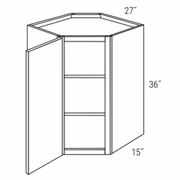 Dover Driftwood WDC2736: Wall Diagonal Corner Cabinet: RTA Kitchen Cabinets