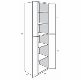 Dover Driftwood WP2496B: Tall Pantry Cabinet: RTA Kitchen Cabinets