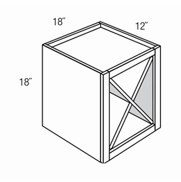 Dover Driftwood WR1818: X Cube Wine Rack: RTA Kitchen Cabinets