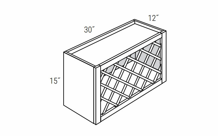 Dover Driftwood WR3015: Wine Rack: RTA Kitchen Cabinets