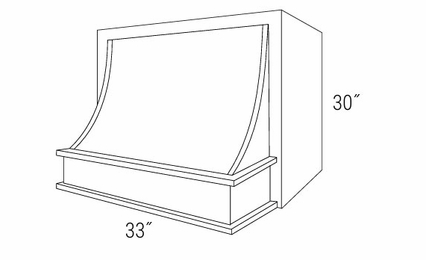 Dover Driftwood ZE3330: Z200 Hood: RTA Kitchen Cabinets