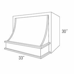 Dover Driftwood ZE3330: Z200 Hood: RTA Kitchen Cabinets