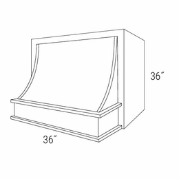 Dover Driftwood ZE3636: Z200 Hood: RTA Kitchen Cabinets