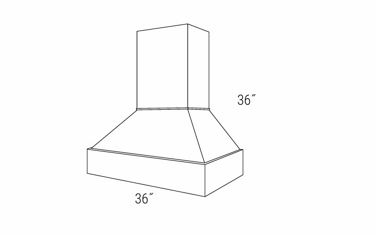 Dover Driftwood ZO3636: Z300 Hood: RTA Kitchen Cabinets