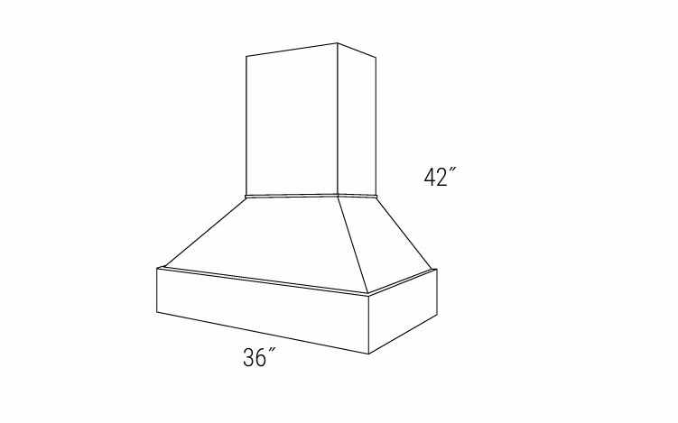 Dover Driftwood ZO3642: Z300 Hood: RTA Kitchen Cabinets