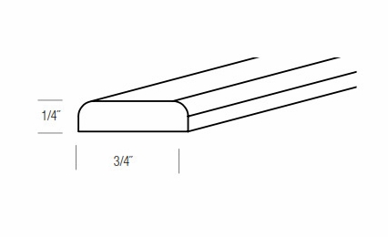 Dover Truffle BTM8: Batten Molding: RTA Kitchen Cabinets