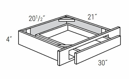 Dover Truffle DU3021: Vanity Drawer: RTA Kitchen Cabinets