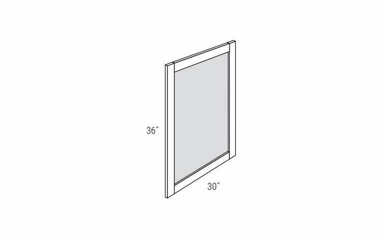 Dover Truffle MR3036: Vanity Mirror: RTA Kitchen Cabinets