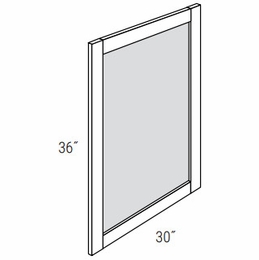Dover Truffle MR3036: Vanity Mirror: RTA Kitchen Cabinets