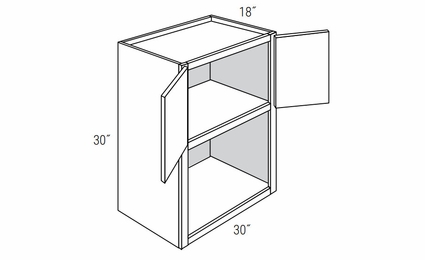 Dover Truffle MW3030: Wall Microwave Cabinet: RTA Kitchen Cabinets
