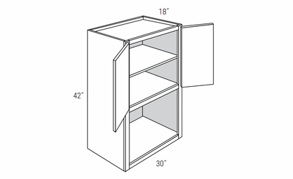 Dover Truffle MW3042: Wall Microwave Cabinet: RTA Kitchen Cabinets