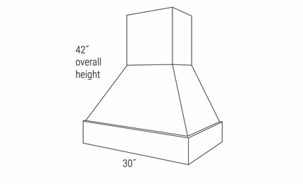 Dover Truffle T3042: T Hood: RTA Kitchen Cabinets