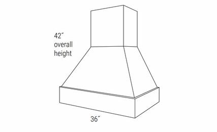 Dover Truffle T3642: T Hood: RTA Kitchen Cabinets