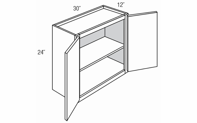 Dover Truffle W3024B: Wall Bridge Cabinet: RTA Kitchen Cabinets