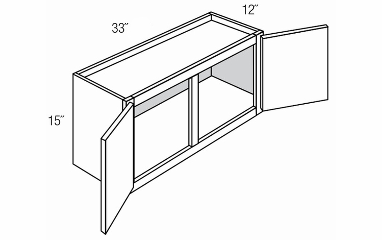 Dover Truffle W3315: Wall Bridge Cabinet: RTA Kitchen Cabinets