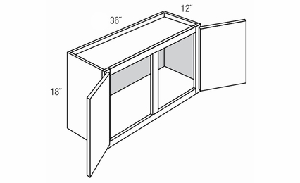 Dover Truffle W3618: Wall Bridge Cabinet: RTA Kitchen Cabinets