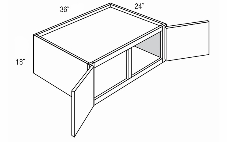 Dover Truffle W361824: Wall Refrigerator Cabinet: RTA Kitchen Cabinets
